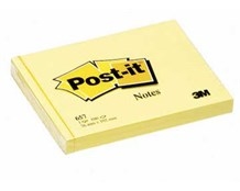 Notes Post-it 657 Gul 76x102mm